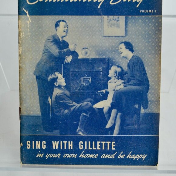 Vintage 1936 Gillette Community Sing Booklet Razor Advertising Songbook - Picture 3 of 5